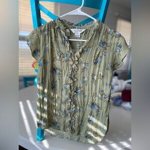 Allison Taylor green & floral top.